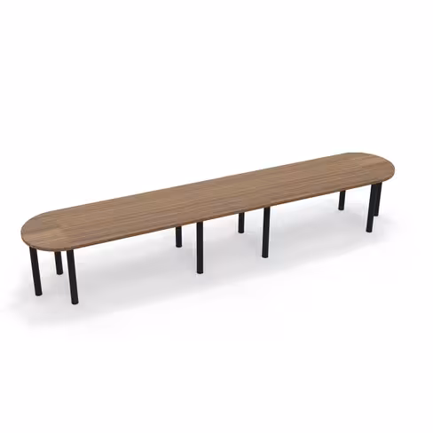 Table de réunion oblongue 12 places Amphitéo - 10 pieds