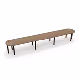 Table de réunion oblongue 14 places Amphitéo - 10 pieds