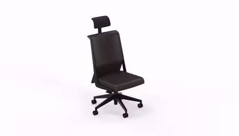 Chaise de bureau Comforto 59 - cuir - appui-tête
