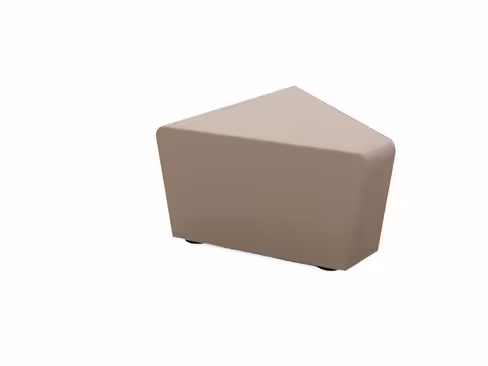 Pouf d'angle 45° Mendi - textile enduit uni