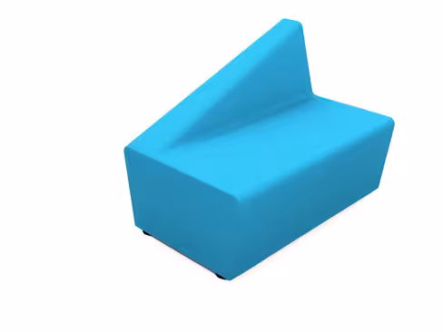 Banquette 2 places Mendi - tissu X - dossier incliné à droite