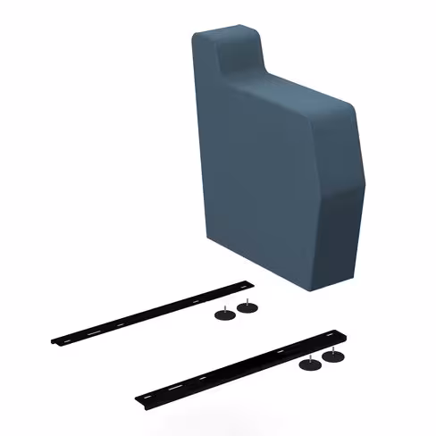 Accoudoir d'extrémité Mendi - tissu S - avec système de liaison