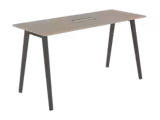 Table haute B Free - 200 x 80 cm - piétement métallique - avec trappe affleurante et goulotte