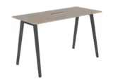 Table haute B Free - 180 x 80 cm - piétement métallique - avec trappe articulée et goulotte