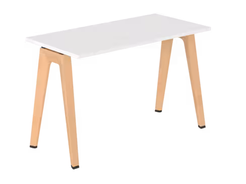 Table B Free - 120 x 60 cm - mélaminé - piétement bois