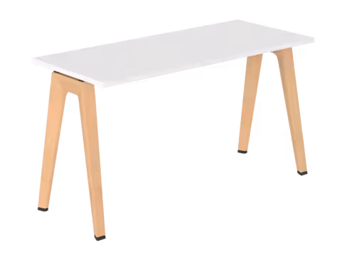 Table B Free - 140 x 60 cm - mélaminé - piétement bois