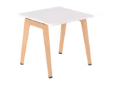 Table B Free - 80 x 80 cm - mélaminé - piétement bois