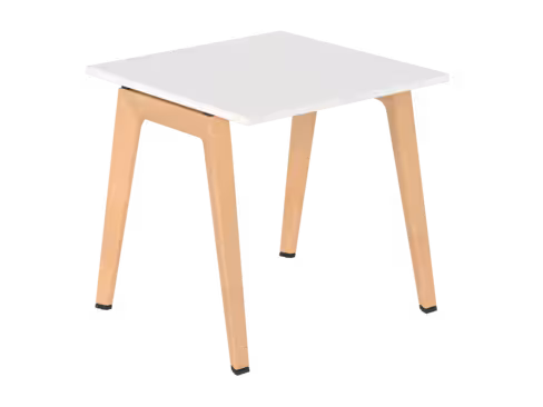 Table B Free - 80 x 80 cm - mélaminé - piétement bois
