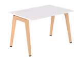Table B Free - 120 x 80 cm - mélaminé - piétement bois