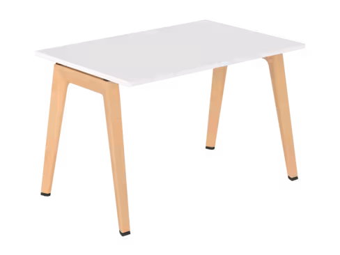 Table B Free - 120 x 80 cm - mélaminé - piétement bois