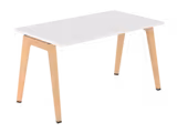 Table B Free - 140 x 80 cm - mélaminé - piétement bois
