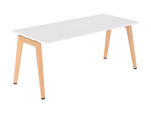 Table B Free - 180 x 80 cm - mélaminé - piétement bois