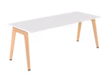 Table B Free - 200 x 80 cm - mélaminé - piétement bois