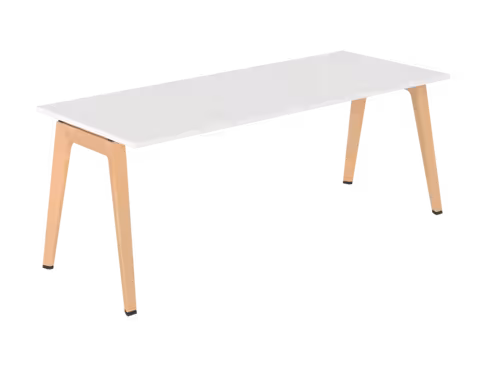 Table B Free - 200 x 80 cm - mélaminé - piétement bois