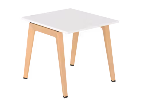 Table B Free - 80 x 90 cm - mélaminé - piétement bois