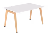 Table B Free - 140 x 90 cm - mélaminé - piétement bois