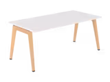 Table B Free - 180 x 90 cm - mélaminé - piétement bois