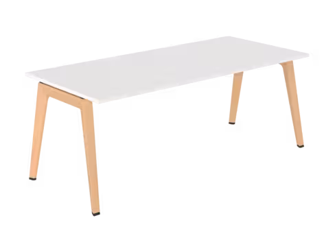 Table B Free - 200 x 90 cm - mélaminé - piétement bois