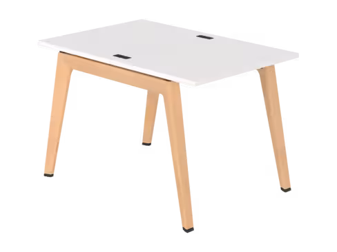 Table face à face B Free - 80 x 120 cm - mélaminé - piétement bois