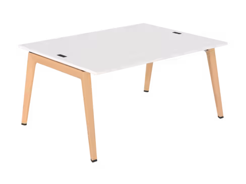 Table face à face B Free - 160 x 120 cm - mélaminé - piétement bois