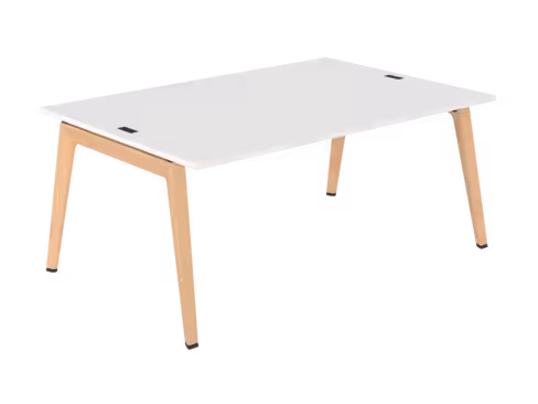 Table face à face B Free - 180 x 120 cm - mélaminé - piétement bois