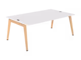 Table face à face B Free - 200 x 120 cm - mélaminé - piétement bois