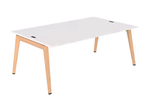 Table face à face B Free - 200 x 120 cm - mélaminé - piétement bois