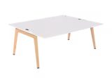 Table face à face B Free - 200 x 160 cm - mélaminé - piétement bois