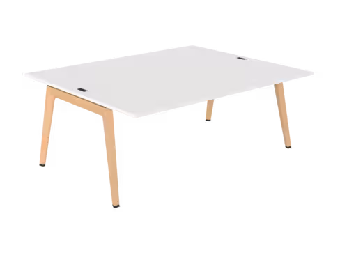 Table face à face B Free - 200 x 160 cm - mélaminé - piétement bois