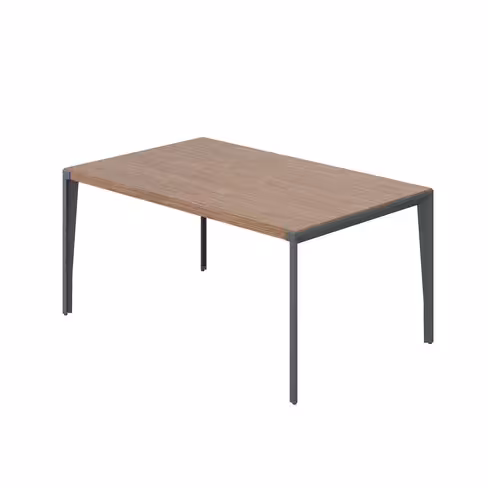 Bureau droit placage bois X-Time Wood - l. 161 x p. 101 cm