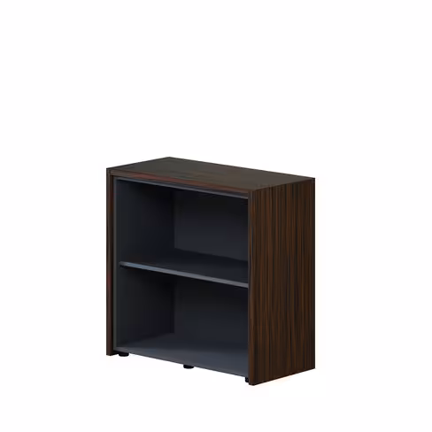 Bibliothèque placage bois X-Time Wood - h. 89 x l. 92 cm - 1 tablette - ouverte
