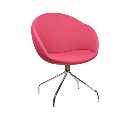 Fauteuil sur piétement araignée Evy - tissu - unicolore