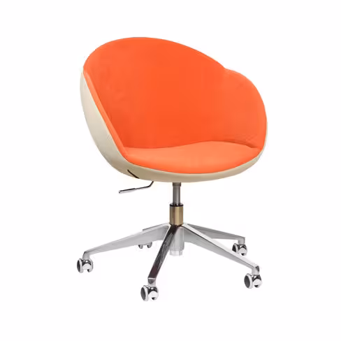 Fauteuil à roulettes Evy - microfibre - bicolore