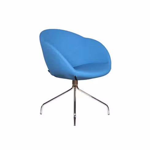 Fauteuil sur piétement araignée Evy - textile enduit texturé - unicolore