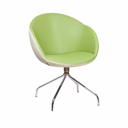 Fauteuil sur piétement araignée Evy - textile enduit grainé - bicolore