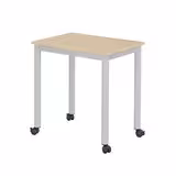 Table mobile Carelie 70 x 50 cm - stratifié - 4 roulettes avec freins - taille 6 - lot de 2