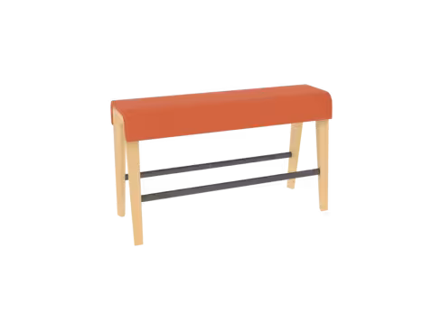 Siège poutre B Free - l. 120 x h. 72 cm - textile enduit - piétement bois