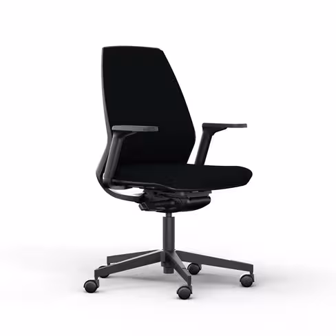 Fauteuil de bureau Eliott - tissu noir