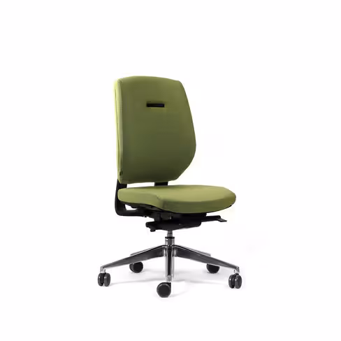 Chaise de bureau Artech - tissu - piétement aluminium poli