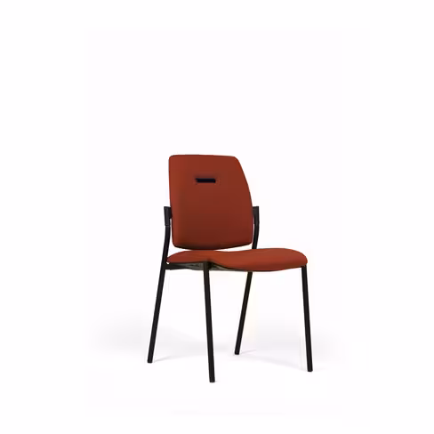 Chaise visiteur 4 pieds Artech - tissu - piétement noir