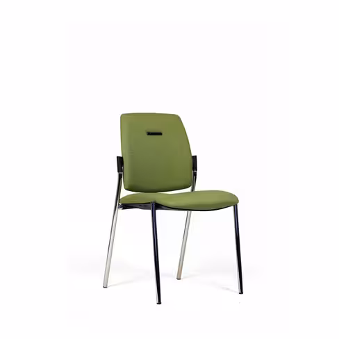 Chaise visiteur 4 pieds Artech - tissu - piétement chrome