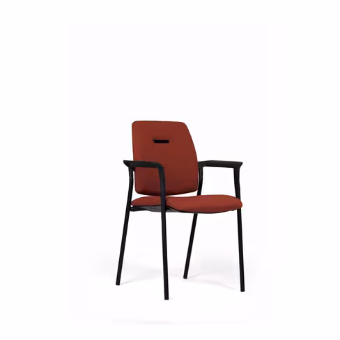 Fauteuil visiteur 4 pieds Artech - tissu - piétement noir