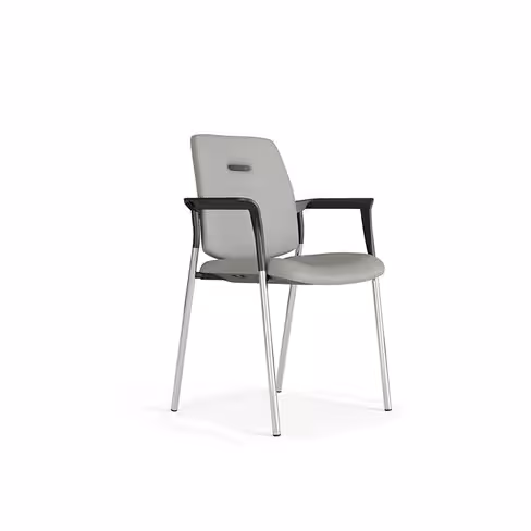 Fauteuil visiteur 4 pieds Artech - cuir - piétement chrome