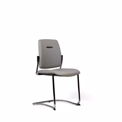 Chaise visiteur luge Artech - tissu - piétement chrome