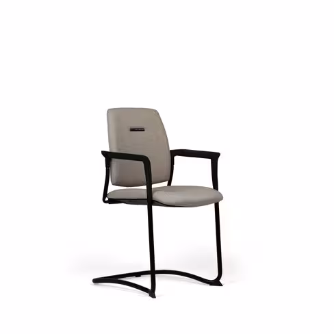 Fauteuil visiteur luge Artech - tissu - piétement noir