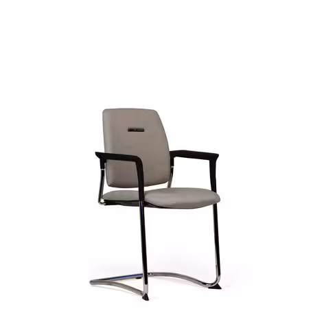 Fauteuil visiteur luge Artech - tissu - piétement chrome