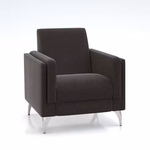 Fauteuil Karnak - tissu Blake piétement chrome