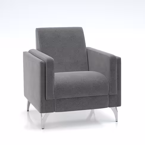 Fauteuil Karnak - microfibre piétement chrome