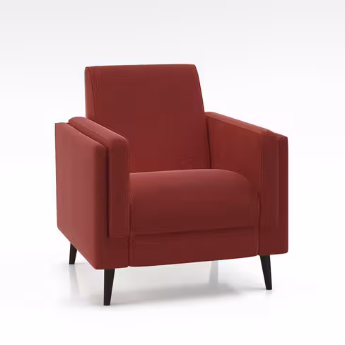 Fauteuil Karnak - tissu Blake piétement bois