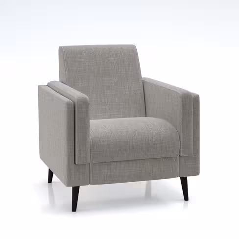 Fauteuil Karnak - tissu Barein piétement bois